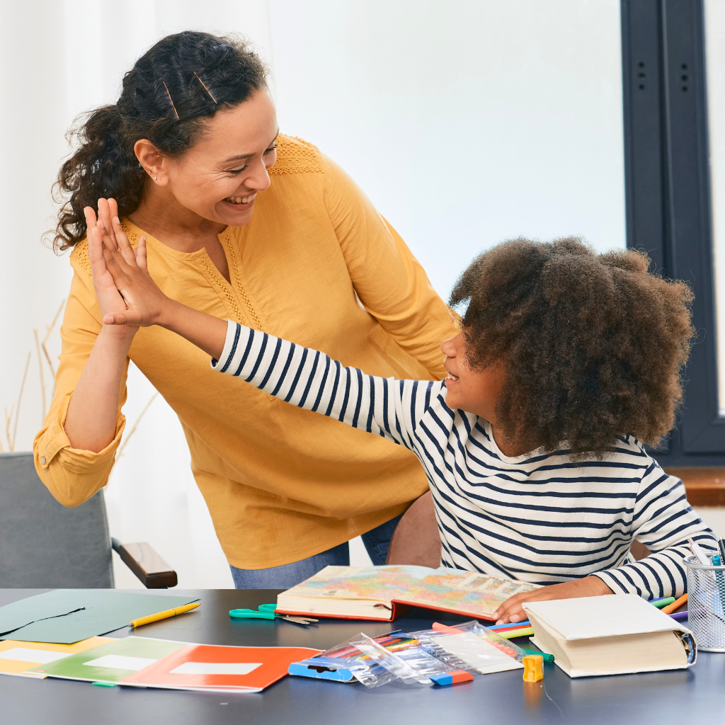 child working with mental health therapists